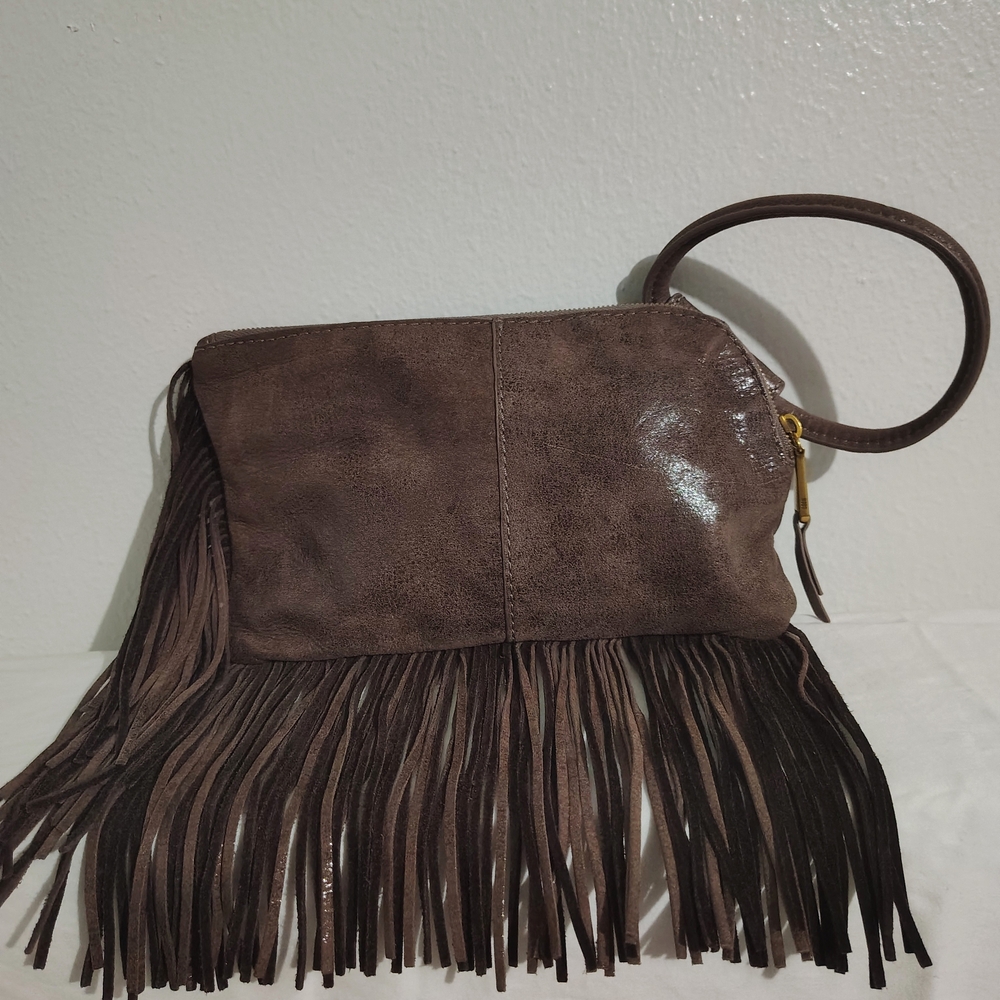 Hobo International | Dark Brown Fringe Wristlet